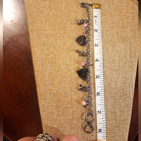 Cookie Lee Women's Official Breast Cancer 🎀 Charm Bracelet ✨️ NWOT - Picture 4 of 10